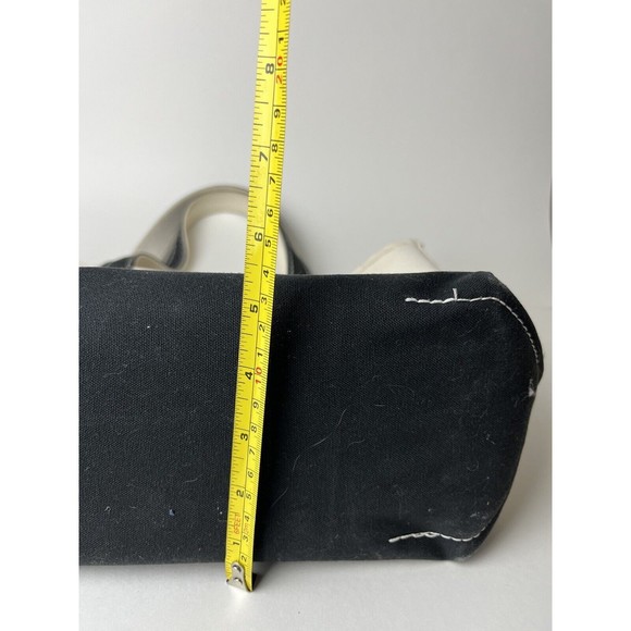 L.L. Bean Boat and Tote Canvas Medium Open Top Tote Bag White and Black Bailey - Picture 12 of 14